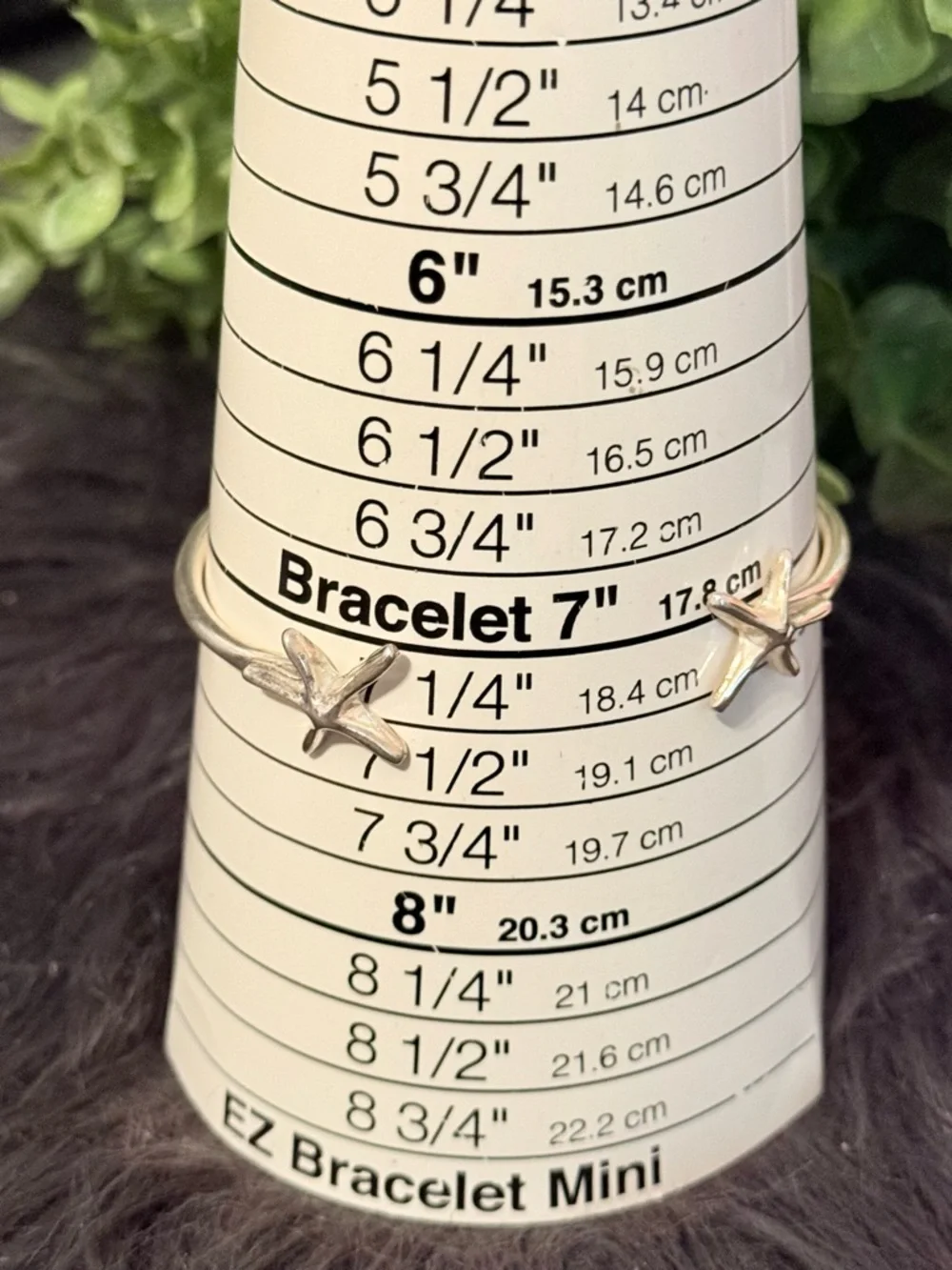 Sterling‎ Silver 925 Starfish Open Cuff Bracelet